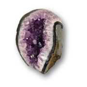 Amethyst Standobjekt Geode, Amethyst-Kristall-Druse geschwungene, polierte Form, N960