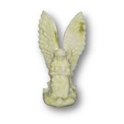 Großer Edelstein-Engel aus Calcit – Zitronengelb, Handgeschnitzt, 18 cm – Schutzengel & Deko