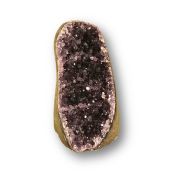 Amethyst Standobjekt, polierte Amethyst-Druse, kleine Edelstein Geode, ca.270-310g