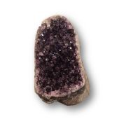 Amethyst Standobjekt, polierte Amethyst-Druse, kleine Edelstein Geode, ca.200-240g
