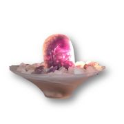 Exklusiver Zimmerbrunnen mit poliertem Regenbogen-Fluorit Quellstein & Bergkristall-Dekosteine – Handgefertigtes Unikat Exklusiver Zimmerbrunnen mit poliertem Regenbogen-Fluorit Quellstein & Bergkristall-Dekosteine – Handgefertigtes Unikat