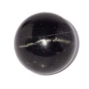 Schungit Steinkugel, kleine Edelstein-Kugel, ca. 20mm Durchmesser, Handschmeichler, Schutzstein