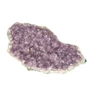 Amethyst Drusenstück hellviolett, natürliche Kristallstufe, Ladeschale, Edelstein Dekoration Sammlerstück, N598