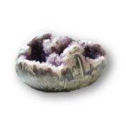 Amethyst-Schale mit violetten Kristallhöhlen – außergewöhnliche Geode, ein Naturunikat, Edelstein-Dekoration und Sammlerstück