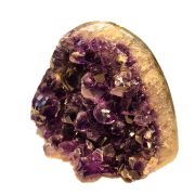 Amethyst stehende kleine Geode, Edelstein-Rohstein, Dekostein mit dunklen Amethyst Kristallen, N274