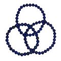Lapislazuli Kugel Armband | kleine blaue Perlen auf Strechband | Lapis Armschmuck | Steinarmband echt