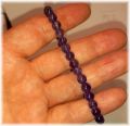Amethyst Kugel-Armband, Edelstein Armschmuck auf Strechband gefertigt, Perlen ca. 6mm/dm, Kraftarmband