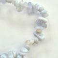Chalcedon Edelstein Armband, Blau-gebänderte Chalcedon Armbandkette, Armschmuck