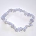 Chalcedon Edelstein Armband, Blau-gebänderte Chalcedon Armbandkette, Armschmuck