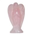 Rosenquarz Stein Engel-Figur, Schutzengel, Glücksbringer, Friedensengel, rosa Edelstein Engel, als Geschenk, ca.5 cm