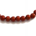 Jaspis Kugel-Armband | rote Edelstein Perlen auf Strechband | Heilstein-Armkette | natürliches Steinarmband