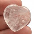 Bergkristall Edelstein Herz Handschmeichler | Größe ca. 30 mm | Kristallherz handliche Form ihr täglicher Glücksbringer