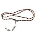 Turmalin multicolor Edelstein-Kette, Halskette feine facettierte Turmalin-Perlen, Steinkette mehrfarbig