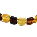 Bernstein Armband mit facettierten Quadraten | Baltischer Bernstein Armschmuck auf Strechband
