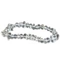 Bergkristall Edelstein Armband auf elastischen Zugband, Kristall-Armschmuck, echte Steine für Damen und Herren, Trommelstein Stretch-Armkette