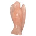 Rosenquarz Stein Engel | Rosa Quarz Edelstein-Engel-Figur, Ihr persönlicher Glücks- Schutzengel, ca. 7 cm