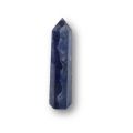 Fluorit blau Edelstein Standspitze, Therapiestein, Heilsteinspitze, Obelisk N132