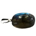Labradorit Schmuckanhänger oval, Edelstein Anhänger mit Silber Öse, Natürlicher Stein echt, Kettenanhänger für Damen, Herren, Jugendliche