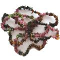 Turmalin Edelstein Armband, aus unregelmäßigen, kleinen bunten Turmalin Steinen, Stretch Armband Turmalin Kristalle, Schutzstein Splitterarmband für Damen und Herren