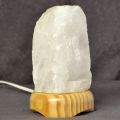 Edelsteinlampe mit Steckelektrik E14 Fassung, weißes Kabel