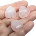 Herz-Set Rosenquarz | 3 Edelstein Herz Handschmeichler | rosa Quarz Herzen als Glücksbringer oder Geschenk, zur Dekoration