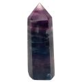 Regenbogen-Fluorit Stein Spitze | Fluorit Kristall Obelisk mehrfarbig | Fluorit Regenbogen Massage-Stab-Standspitze | N273