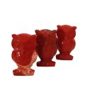 Eule aus rotem Jaspis Edelstein, Tier Figur Eule der Weisheit, ca.5 cm, Jaspis rot Eule kaufen