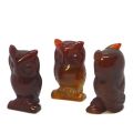 Karneol Eule, Karneol Stein Tier 5 cm, Edelstein Tier Eule aus Karneol kaufen, Tierfigur Eule