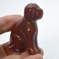 Karneol Hund, Karneol Tier, Hund aus Karneol Stein ca. 5 cm, Carneol Edelstein Hund