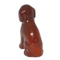 Karneol Hund, Karneol Tier, Hund aus Karneol Stein ca. 5 cm, Carneol Edelstein Hund