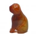 Karneol Hund, Karneol Tier, Hund aus Karneol Stein ca. 5 cm, Carneol Edelstein Hund
