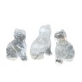Bergkristall Katze, Edelstein-Tier-Katze, Deko- Kristall Katze 5 cm