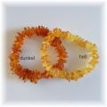 Bernstein Armband Cognac-hell | Echtes Ostsee Bernstein Splitter-Armband für Damen und Herren, Armschmuck mit Strechband