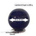 Lapislazuli Stein-Kugel | blaue Edelsteinkugel aus Lapis mit Pyrit Einschüssen und Aufstellring|N205