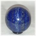 Lapislazuli Stein-Kugel | blaue Edelsteinkugel aus Lapis mit Pyrit Einschüssen und Aufstellring|N205