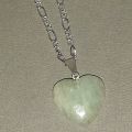 Aquamarin Anhänger Herz, Edelstein-Herz mit Silberschlaufe, Halsschmuck