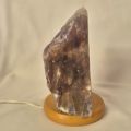 Maraba Amethyst Edelsteinlampe aus Brasilien, Amethyst Rohstein Lampe, Front poliert, N187