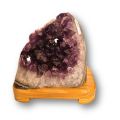 Amethyst Stein-Lampe, echte Naturstein Edelsteinlampe,urige Amethyst-Kristall Leuchte, Deko-Lampe,N225