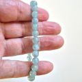 Aquamarin Perlenarmband, Edelstein Armband auf elastischem Faden, Kugeln ca. 6mm/dm