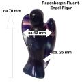 Fluorit Edelstein Engel, Schutzengel, schöner Regenbogen-Fluoritengel, Steinengel zur Dekoration, ca.7cm