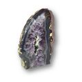 Achatgeode mit Amethyst Kristallen, Edelstein Standobjekt, Naturstein, Dekostein, N191