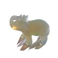 Elefant Figur aus Opal Glas, Handarbeit, Glücksbringer, Sammelobjekt, ca. 5 cm