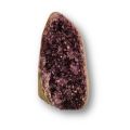 Amethyst Standobjekt Geode, Amethyst-Kristall-Druse aus Uruguay, kleine dunkle Spitzen auf zwei Seiten, N1140