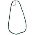 Malachit Halskette mit facettierten Steinen, Edelstein Halsschmuck grüne Steine, Silber Verschluss mit Verlängerung
