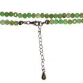 Halskette Chrysopras , Edelstein Halsschmuck-grün , Silber Verschluss mit Verlängerung