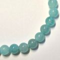 Amazonit Edelstein Armband echt kaufen, Stretch-Perlenarmband, Heilstein Schmuck Stein Kugeln ca. 6 mm