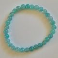 Amazonit Edelstein Armband echt kaufen, Stretch-Perlenarmband, Heilstein Schmuck Stein Kugeln ca. 6 mm