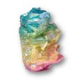 Bergkristall Spitzen-Gruppe, Aqua Aura Kristall Spitzen Gruppe, Bergkristalle bunt bedampft, N286