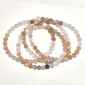 Mondstein Perlenarmband, Edelstein-Armband mit 6 mm Durchmesser Kugeln, Mondstein Mix auf Strechband