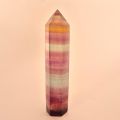 Fluorit Obelisk, Edelstein Standspitze,Therapiestein Candy-Fluorit, Heilstein Obelisk-Spitze N160